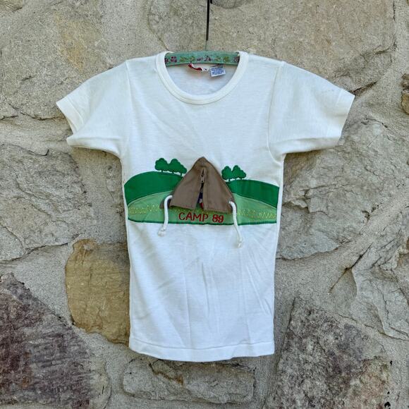 Vintage 1989 Piccolo camp tee shirt size boys 6-7 - Picture 5 of 8